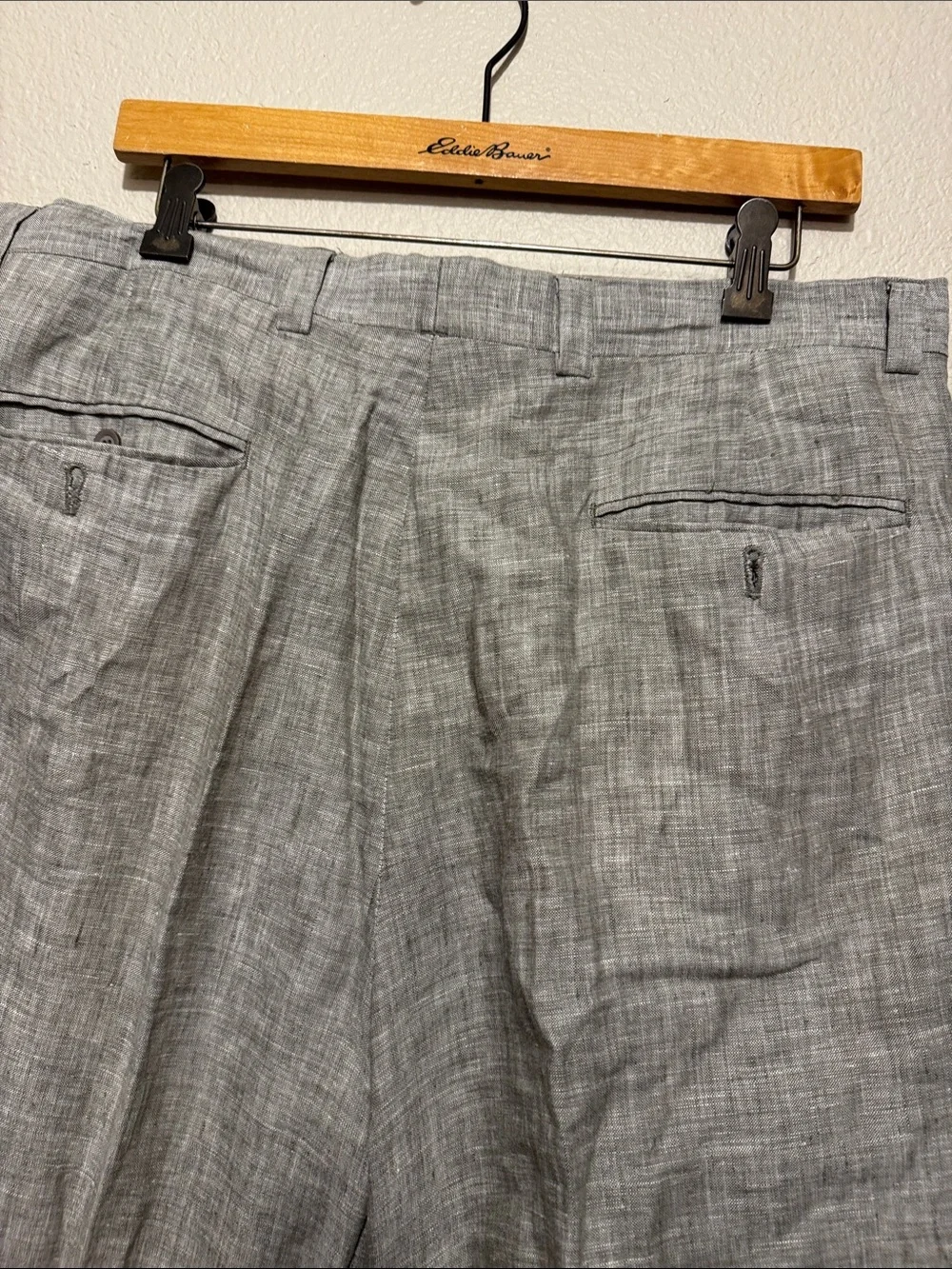 Men's Light Gray Dress Pants — Tailored Linen-Blend
